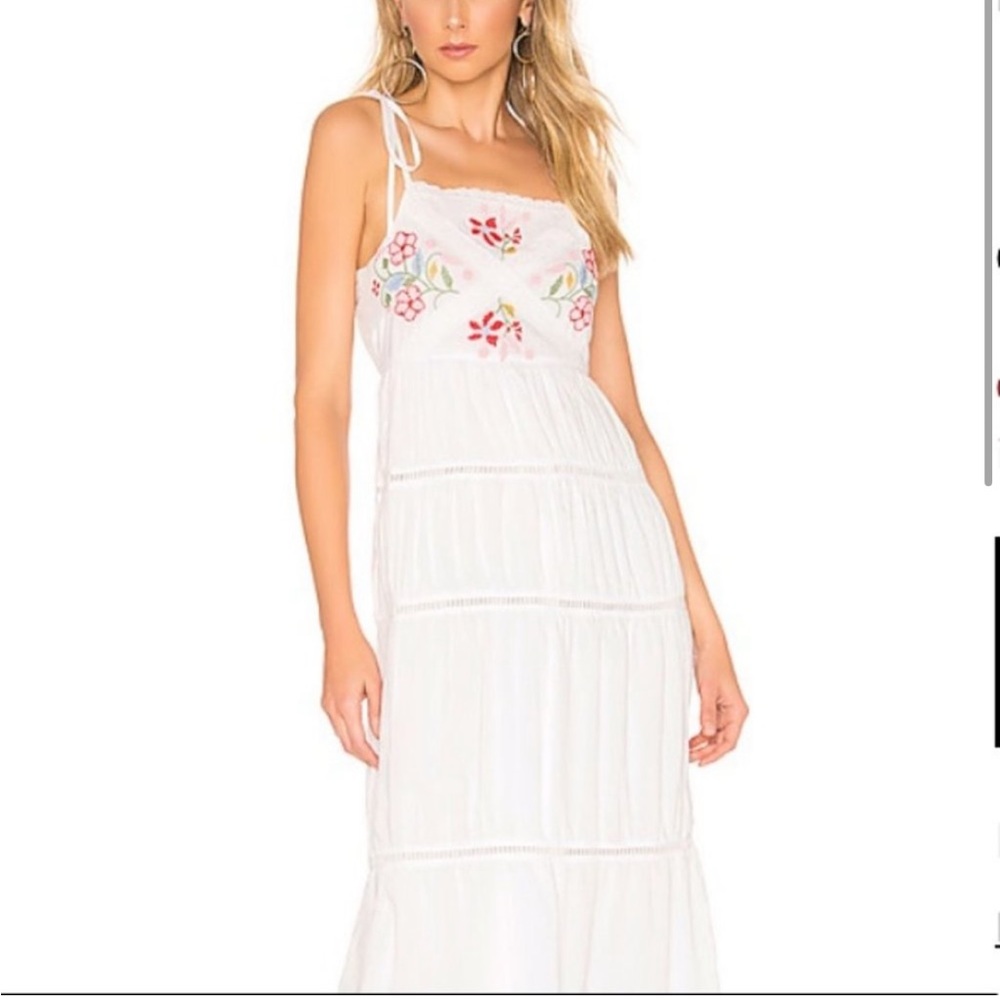 Lovers + Friends Dresses Lovers + Friends Tally Midi Embroidered Dress